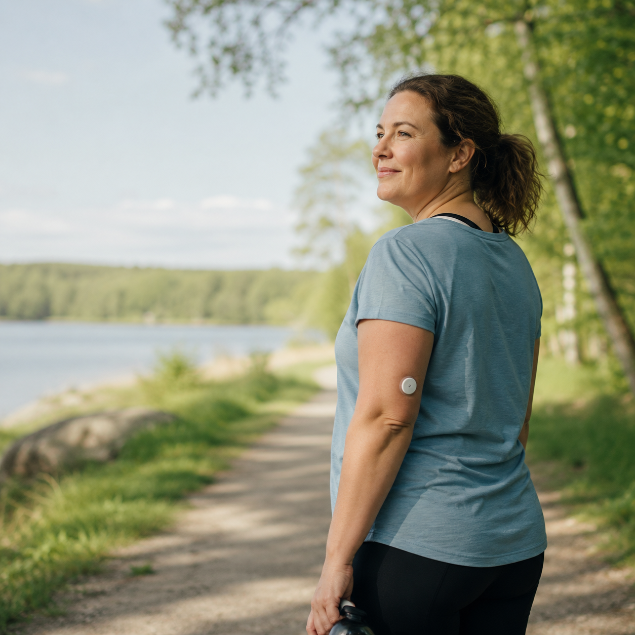 Person som är ute i naturen