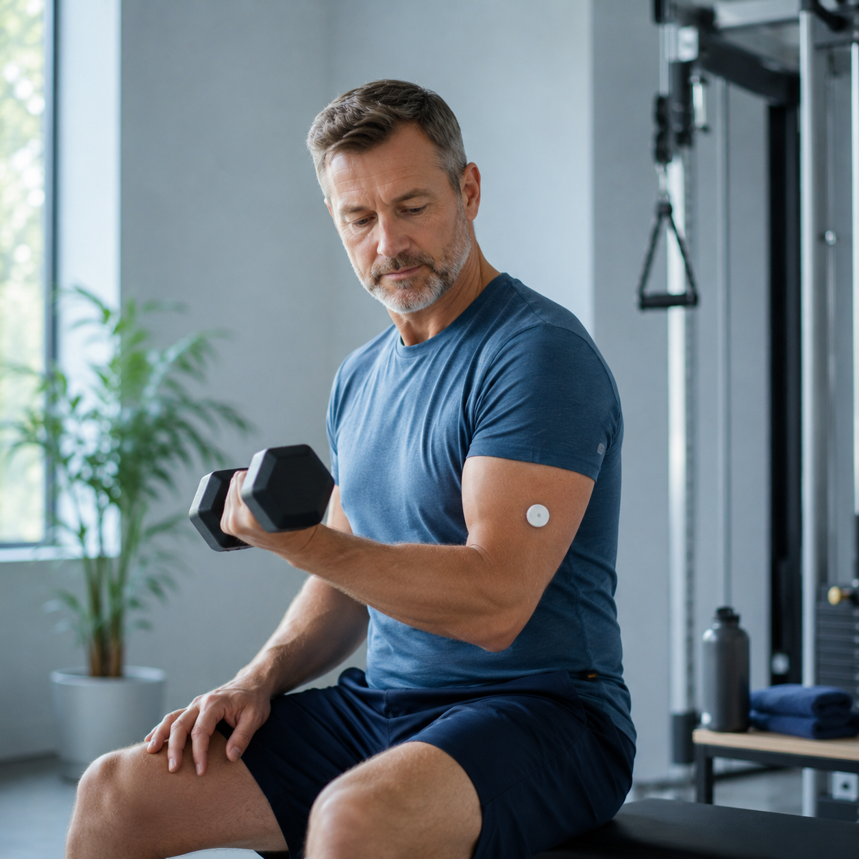 Person som tränar på gym